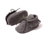 Baby shoes girl suede moccasins - Dark Pink-Fabulous Bargains Galore