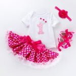 Baby girl first birthday outfit - Deep Pink Cupcake-Fabulous Bargains Galore