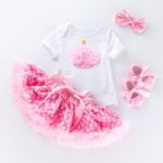 Baby girl first birthday outfit - Light Pink One-Fabulous Bargains Galore