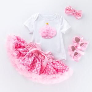 Baby girl first birthday outfit - Light Pink One-Fabulous Bargains Galore