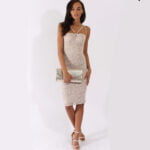 Beige Strappy lace bodycon dress (4)