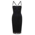 Black Strappy lace bodycon dress (1)