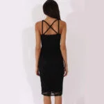 Black Strappy lace bodycon dress (4)