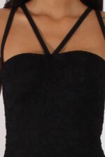 Black Strappy lace bodycon dress (6)