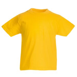 Boys plain t shirts-dark yellow
