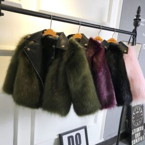Toddler girl faux fur jacket up to age 10 years-Fabulous Bargains Galore
