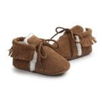Baby shoes girl suede moccasins - Blue-Fabulous Bargains Galore