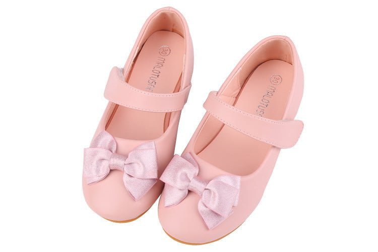 Children's dress shoes with bow - Pink