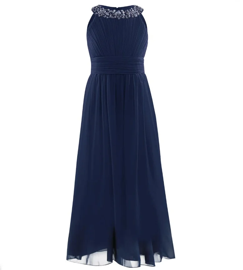 Little girl shop navy bridesmaid dresses