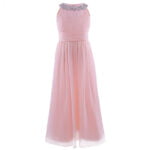 Children's bridesmaid dress-pink (2)