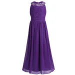 Children's bridesmaid dress-purple (2)