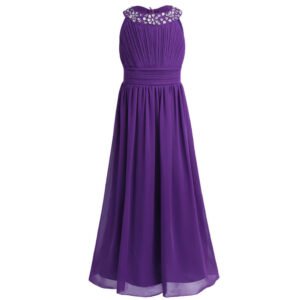 Children's bridesmaid dress-purple (2)