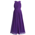 Children's bridesmaid dress-purple (3)