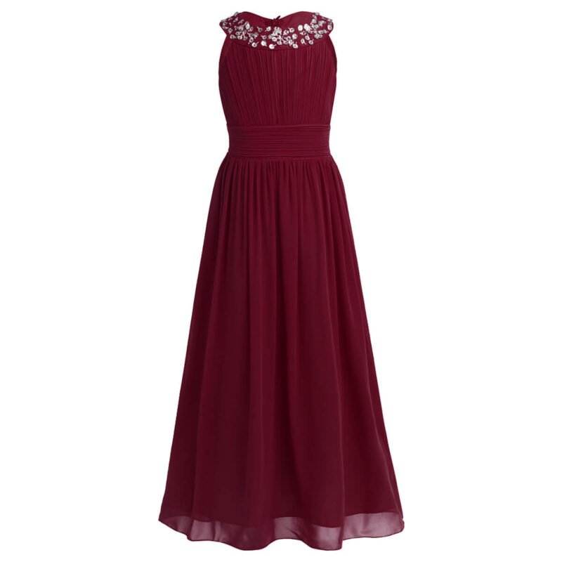 Children's bridesmaid dress-red (2)