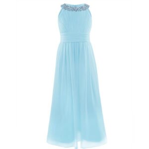Children's bridesmaid dress-sky-blue (2)