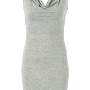 Choker neck bodycon dress - Grey-Fabulous Bargains Galore