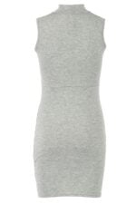 Choker neck bodycon dress - Grey-Fabulous Bargains Galore