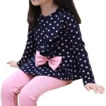 Cute 2 piece sets for girls-navy-blue (1)
