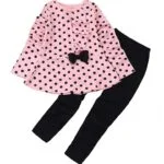 Cute 2 piece sets for girls-pink (3)