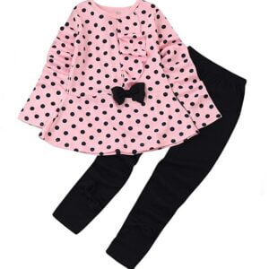 Cute 2 piece sets for girls-pink (3)