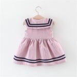 Cute baby girl cotton dress-pink (1)