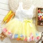 Cute baby girl summer dress - Yellow
