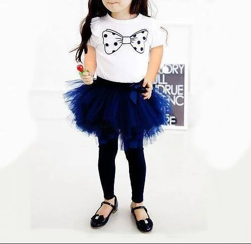 Buy Cute Girl Outfits In Size 6 Short Sleeve Top And Tutu Leggings