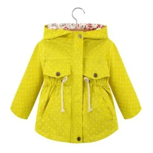 Cute girl windbreaker jacket-yellow