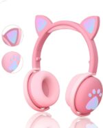 Cute light up cat headphones - Pink (1)