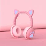 Cute light up cat headphones - Pink 3 (1)