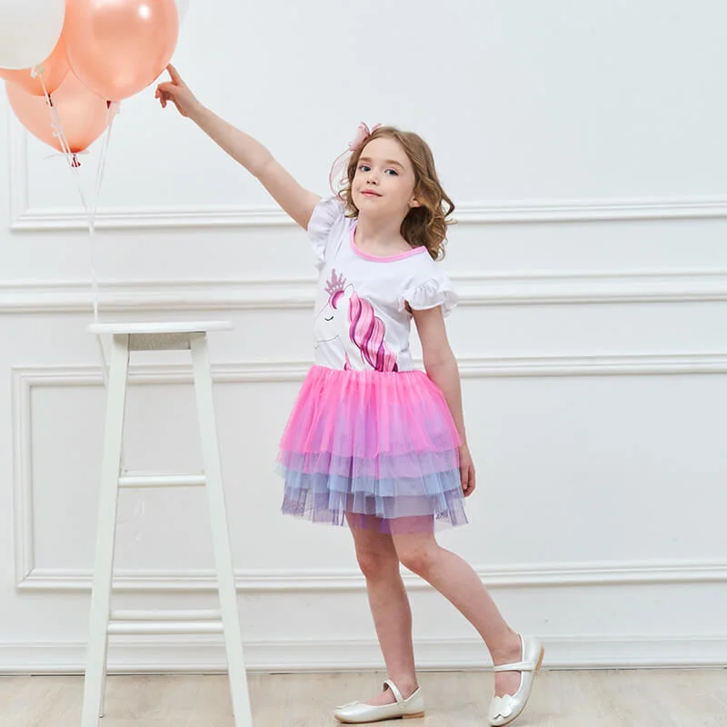 Cute pink unicorn birthday dress1