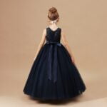 Dress for wedding party girl - Navy-Fabulous Bargains Galore