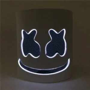 DJ Marshmello mask light up - White-Fabulous Bargains Galore