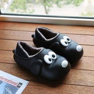 Eva novelty dog slippers - Black-Fabulous Bargains Galore
