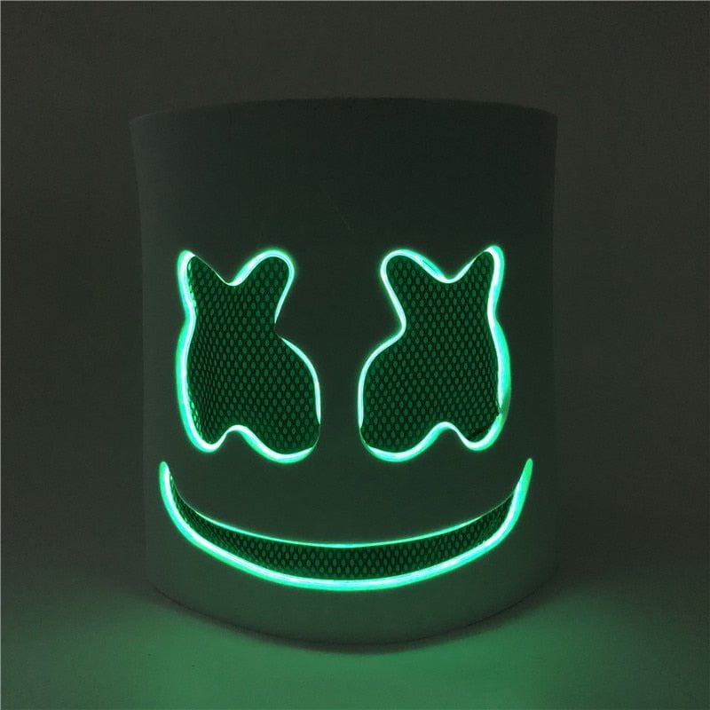 DJ Marshmello mask light up - Green-Fabulous Bargains Galore