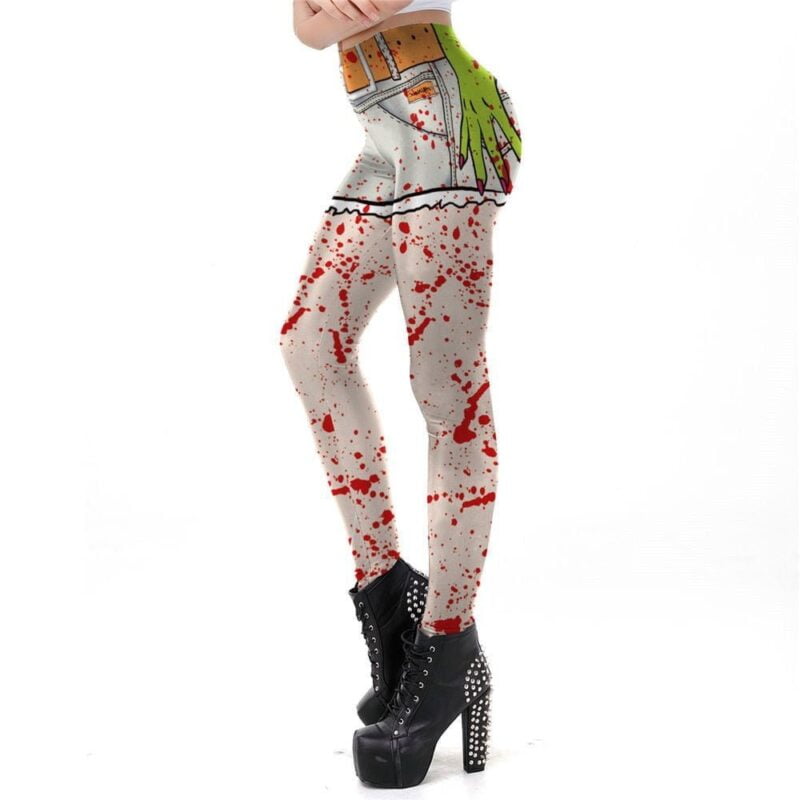 Fake blood splatter print leggings (6)