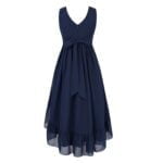Fancy flower girl dresses - Navy Blue-Fabulous Bargains Galore