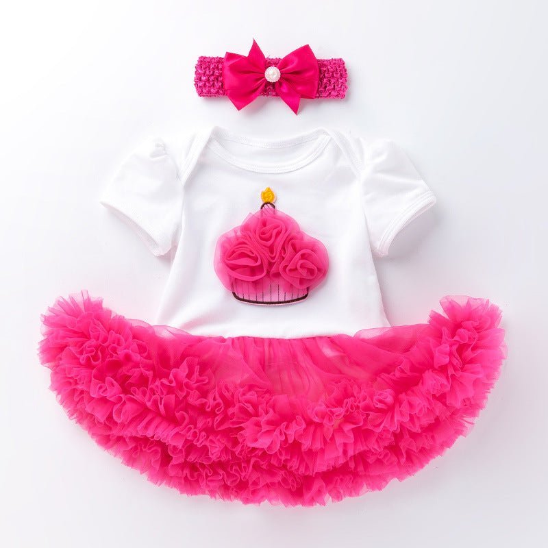 Baby girl birthday tutu outfits - Dark Pink