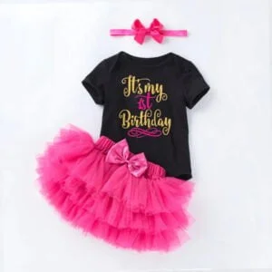 First birthday outfit girls - Black