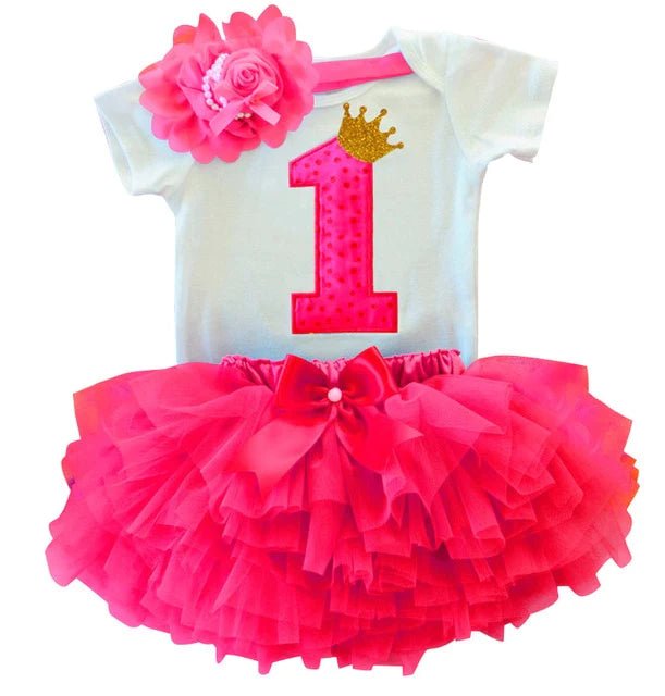 First birthday party outfit girl - Dark Pink