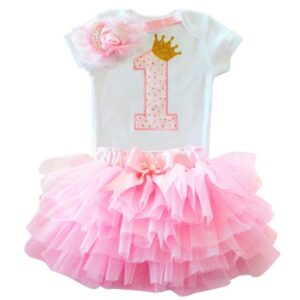 First birthday party outfit girl - Pink-Fabulous Bargains Galore