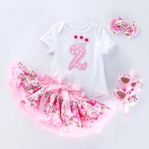 Floral print girls second birthday outfit set (1)