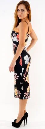 Floral print cami dress - Black-Fabulous Bargains Galore