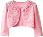 Flower girl bolero jacket-pink (1)