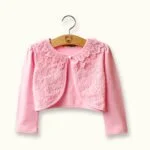 Flower girl bolero jacket-pink (6)