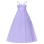 Flower girl lace tulle gown-purple (1)