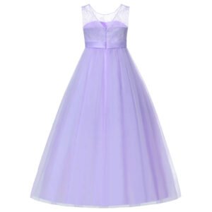 Flower girl lace tulle gown-purple (1)