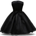 Flower girl sequin tulle dress-black (1)