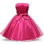 Flower girl sequin tulle dress-dark-pink (3)