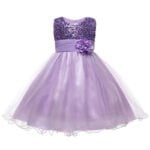 Flower girl sequin tulle dress-purple (1)